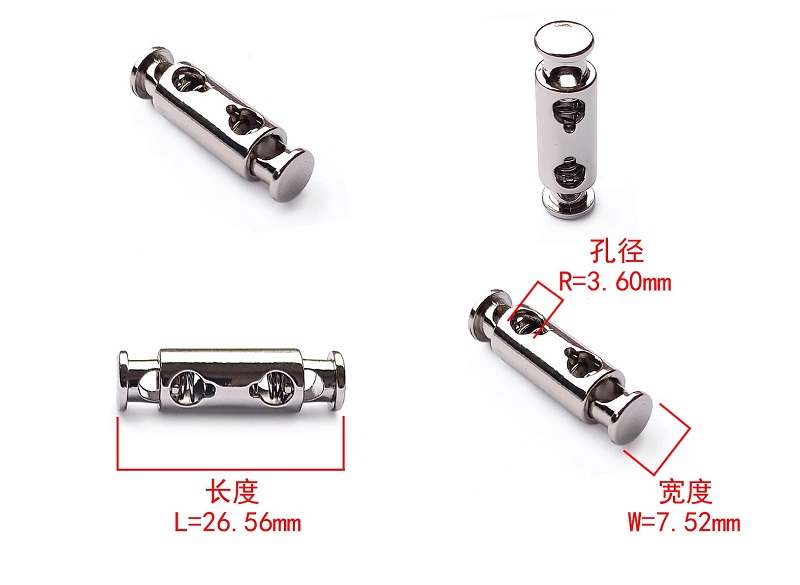 Kunci Tali Lubang Ganda Stainless Steel - Tahan Karat, Nikel-Free & Customizable kanggo Kabeh Garments