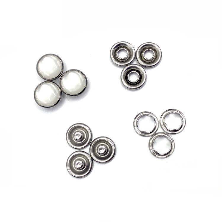Tombol Snap Ring Cap Mutiara Kuningan – Aman, Awet & Aman kanggo Busana & Aksesoris